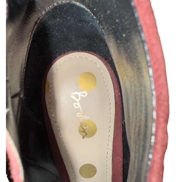 BODEN ALEXA SUEDE V CUT ZIP STILETTO HEEL BOOTIES BURGUNDY LUXURY SZ 6.5  EU 37 - Picture 8 of 8